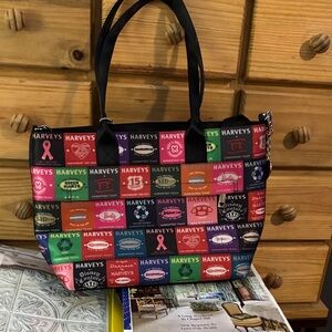 Harveys Colorful Logo Patchwork Tote